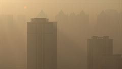 Čínská provincie Harbin zalitá smogem.