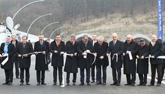 Slavnostní otevení nového úseku dálnice D8