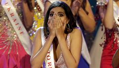 Reakce Stephanie Del Valle poté, co se dozvdla, e se stala Miss World.