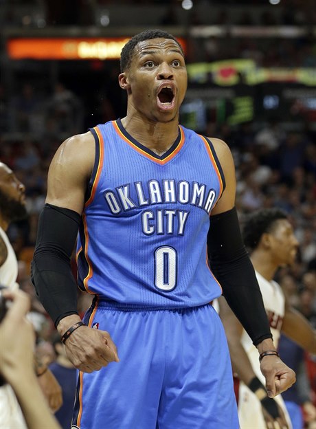 Russell Westbrook z Oklahomy Thunder.