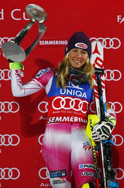 Mikaela Shiffrinová vyhrála slalom i na PS v Semmeringu.