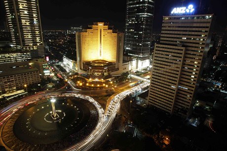 Hlavní indonéské msto Jakarta.