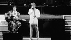 Archivní snímek - britská skupina Wham! p�i jednom ze svých koncert�.
