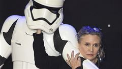 Carrie Fisherová bhem evropské premiéry Star Wars