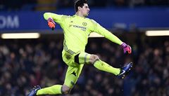 Radující se branká Chelsea Thibaut Courtois.