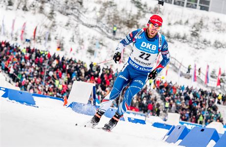 Michal lesingr pi sprintu v nmeckém Oberhofu.