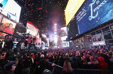 Oslavy novho roku na Times Square.