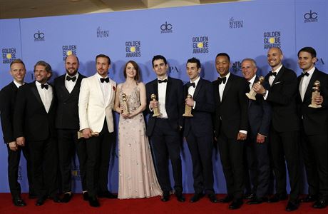 Tvrci filmu La La Land, kter promnil vechny nominace