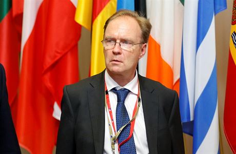 Zástupce britské diplomacie pi EU Ivan Rogers na povrexitovém summitu v ervnu...