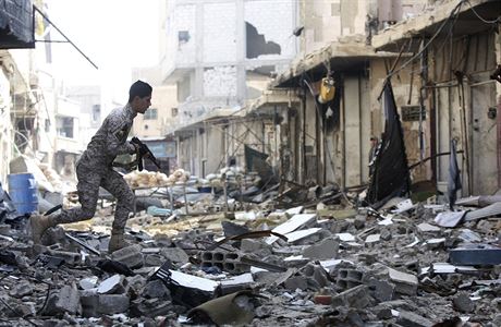 Rozbombardované pedmstí Damaku (ilustraní foto)