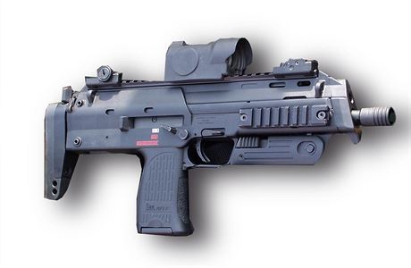 Aktuln verze samopalu Heckler & Koch MP7A1 re 4.60x30mm.