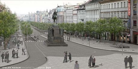 Na Václavské námstí by se mly znovu vrátit tramvaje. Magistrála se pesune za...