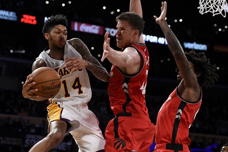 Los Angeles Lakers vs. Toronto Raptors v zápase NBA.