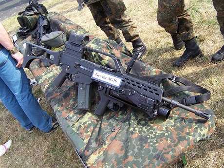 Útoná puka typu Heckler & Koch G36 ráe 5.56x45mm.