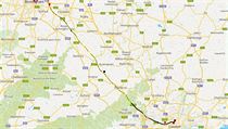 Mapa expresní železnice High Speed Two, která povede mezi Londýnem a...