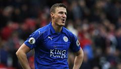 Zklamaný stoper Leicesteru Robert Huth.