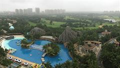 Hotelový resort, ve kterém jsou ubytováni v Číně fotbalisté Slavie.