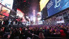 Oslavy nového roku na Times Square.