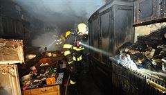 Byt z�stal po po�áru v dezolátním stavu.