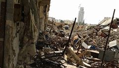 Zniená tvr Homsu, kde bydlela rodina Samíry Sibaiové.
