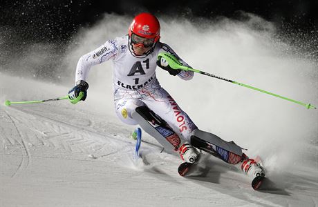 Slovenka Petra Vlhov ve slalomu Svtovho pohru.