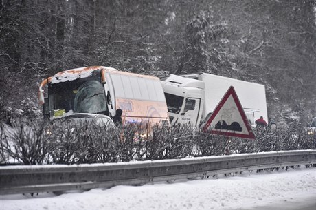 Ilustraní foto: Hromadná nehoda na D1