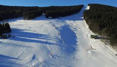 Upravené sjezdovky v lyžařském středisku Harrachov
