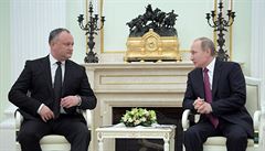 Moldavský prezident Igor Dodon se setkal se svým ruským protjkem Vladimírem...