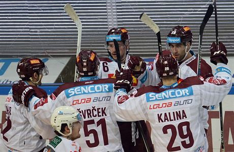 HC Sparta Praha - HC Dynamo Pardubice. Hri Sparty se raduj z glu.