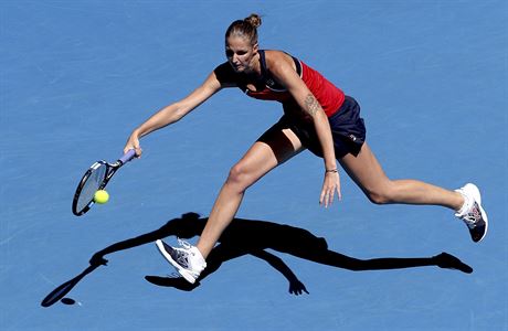 Karolna Plkov ve tvrtfinle Australian Open.