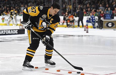Dovednostn soute NHL All Star Game 2017: kapitn Pittsburghu Sidney Crosby.
