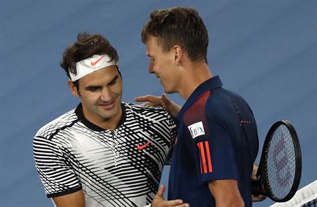 Tomá Berdych stejn jako na Australian Open i v Miami zmí síly s Rogerem Federerem.