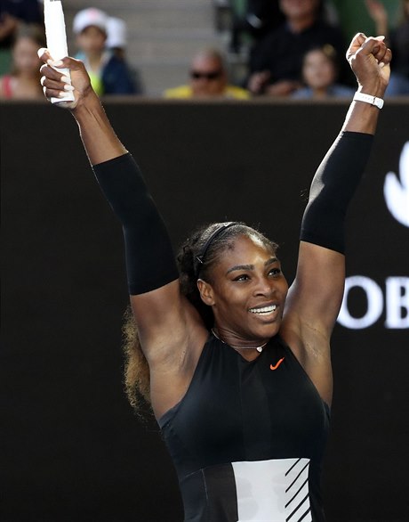 Bude takto slavit Serena Williamsová také proti seste Venus?