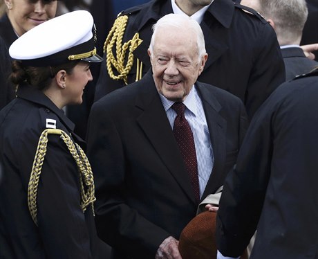 Jimmy Carter, 39. prezident Spojených stát, na míst Trumpovy inaugurace.