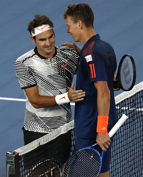 Tomá Berdych stejn jako na Australian Open i v Miami zmí síly s Rogerem Federerem.