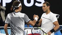 Roger Federer a Rafael Nadal po finle Australian Open.