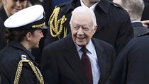 Jimmy Carter, 39. prezident Spojených států, na místě Trumpovy inaugurace.