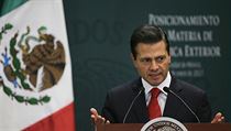 Mexick prezident Enrique Pea Nieto na tiskov konferenci v prezidentskm...