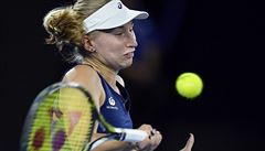 Darja Gavrilovová v osmifinále Australian Open proti Karolín Plíkové.