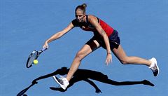 Karolína Plíková ve tvrtfinále Australian Open.
