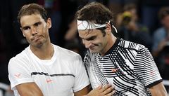 Rafael Nadal a Roger Federer po finále Australian Open 2017.
