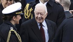 Jimmy Carter, 39. prezident Spojených stát, na míst Trumpovy inaugurace.