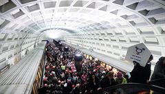 Washingtonské metro bylo kvli protestm neobvykle vytíeno.