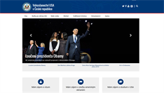 Ambasáda USA v Praze měla web bez Trumpa. Do neděle se na něm loučil Obama