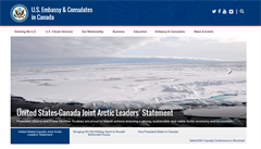 Web amerického velvyslanectví v Kanad se vnuje spolenému klimatickému...