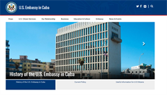 Web amerického velvyslanectví na Kub namísto inaugurace popisuje vlastní...