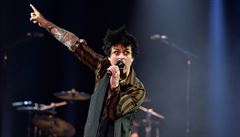 Americká kapela Green Day vystoupila 22. ledna v Praze. Na snímku zpvák kapely...