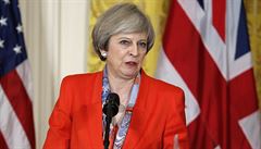 Theresa Mayová na konferenci v Bílém dom�.