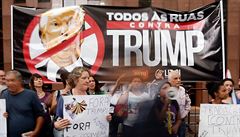 V USA probíhaly protesty proti novému migranímu píkazu