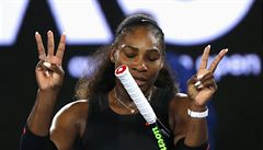 Serena Williamsová ve finále Australian Open.